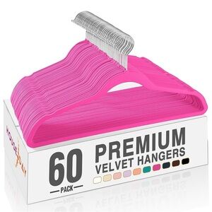 Pink velvet hangers
